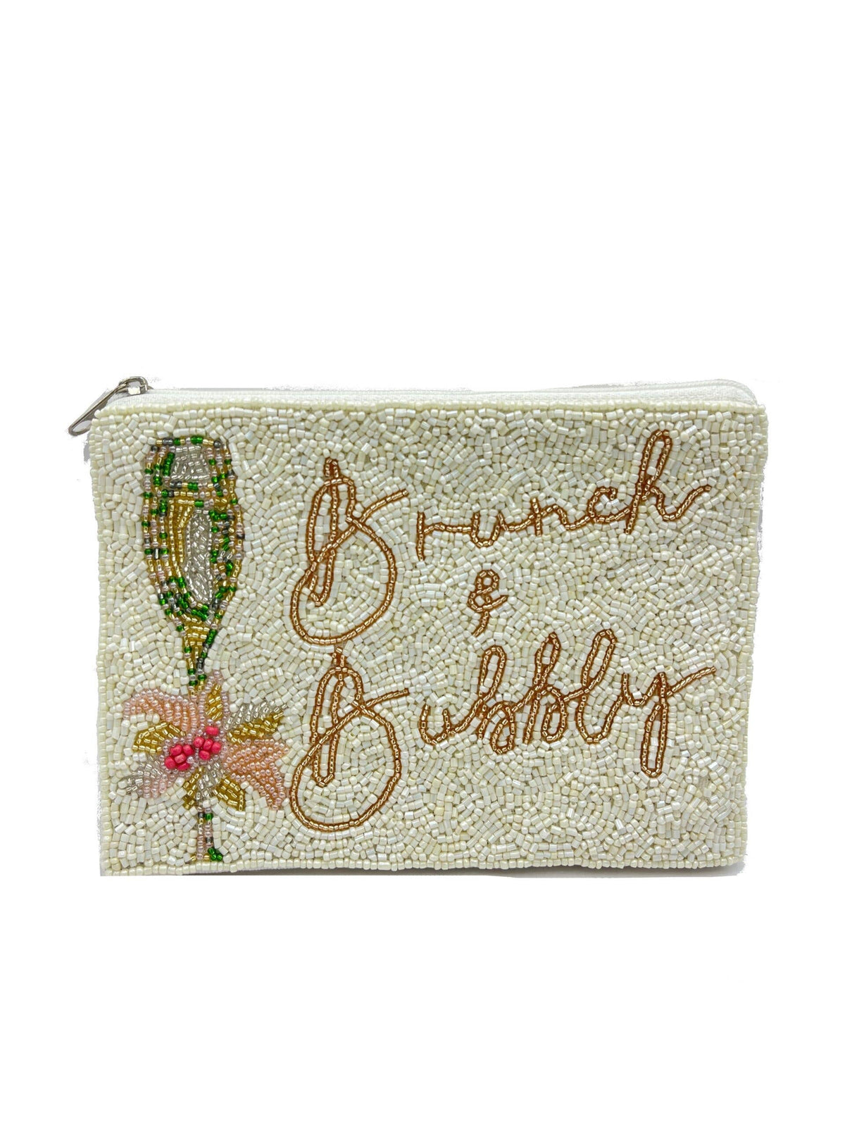 Double Double Brunch & Bubbly Beaded Coin Purse