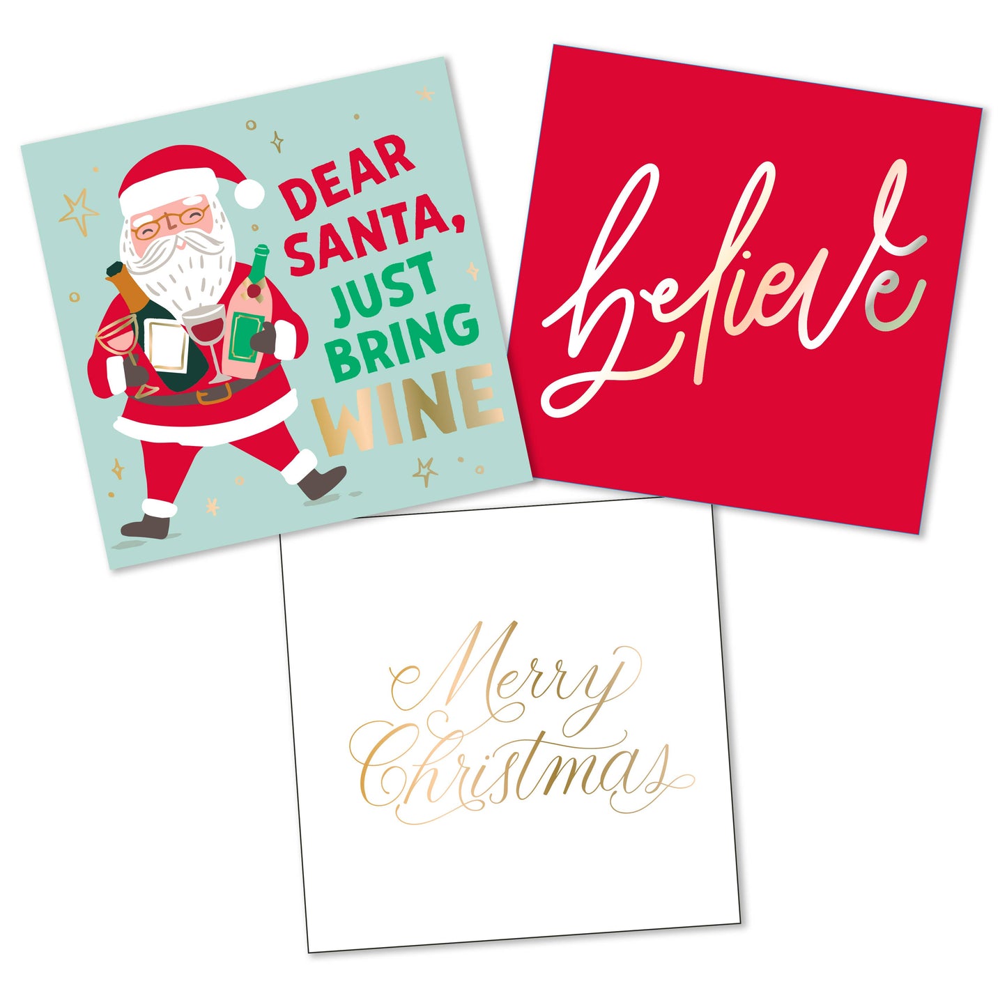 soiree-sisters - Funny Christmas Cocktail Napkins | Bring Wine - Foil - 20ct