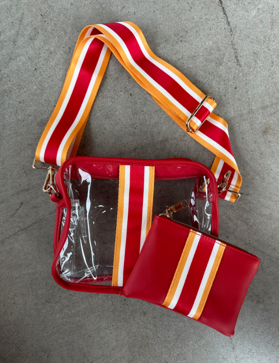 Hart & Lux - Clear Stadium Bag KC Chief Colors