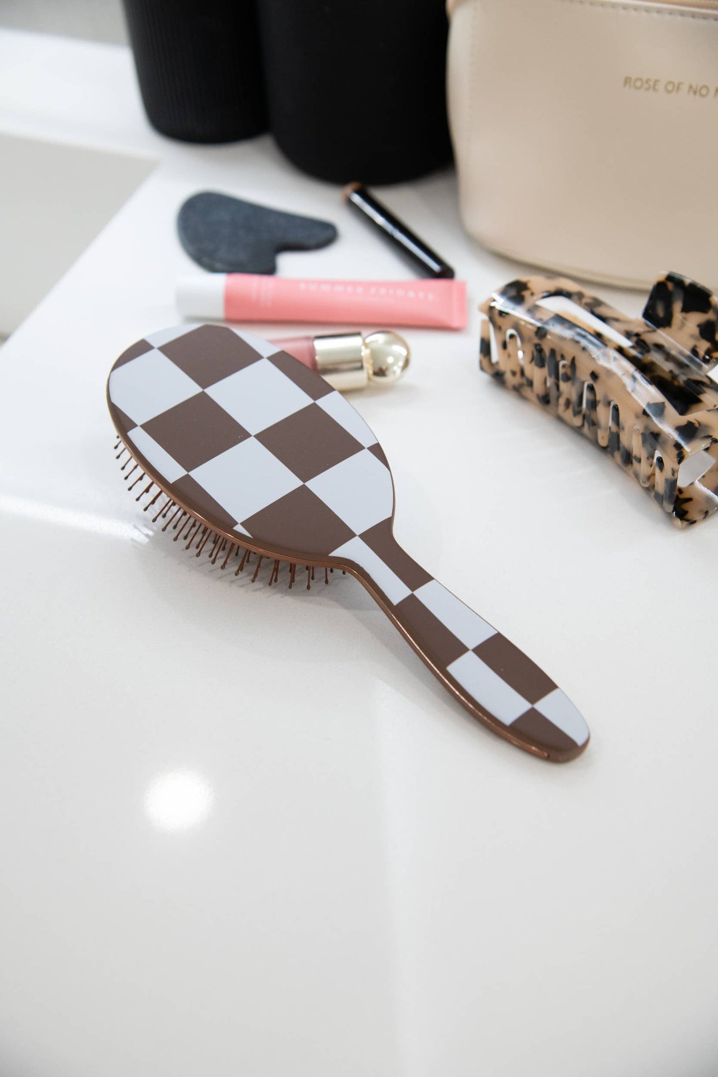 Framar Hair Brushes & Hair Accessories - FRAMAR Checkered Detangling Brush, Wet Hair Brush Detangler