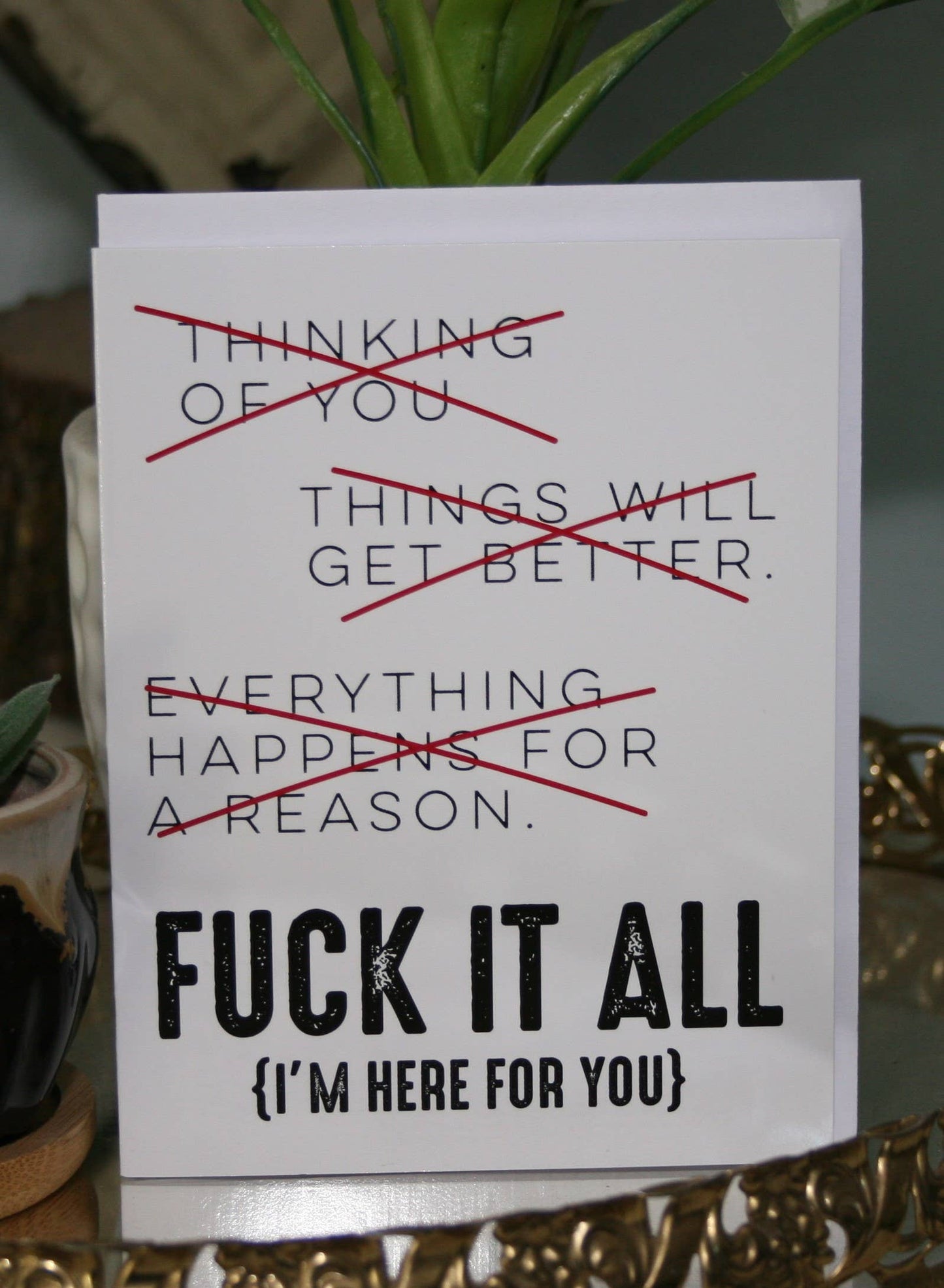 Crooked Halo - Fuck it All Greeting Card