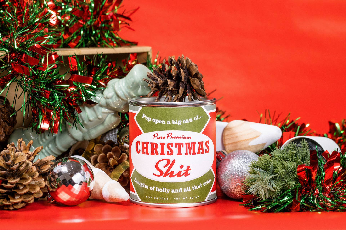Whiskey River Soap Co. - Christmas Shit Holiday Paint Can | Funny Christmas Candle
