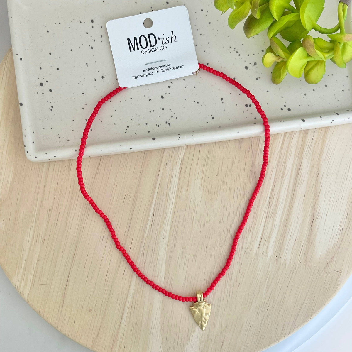 MODish Design Co - Beaded Arrowhead Necklace