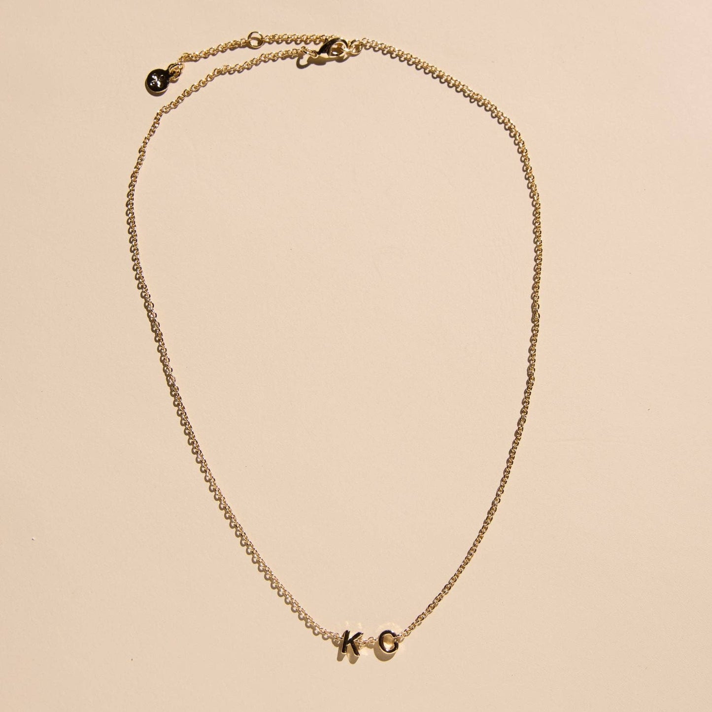 Nickel and Suede - KC Initial Necklace