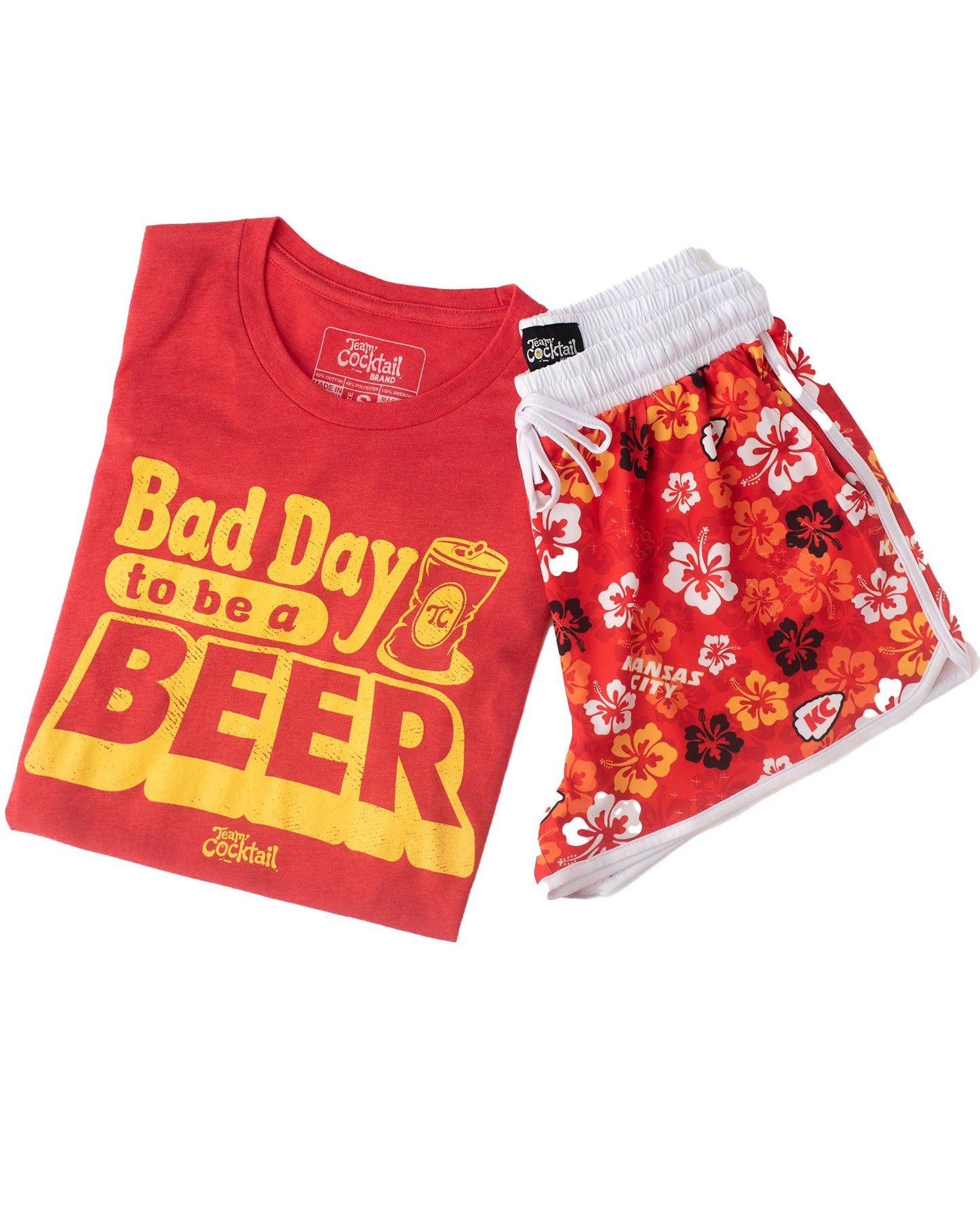 Team Cocktail - Bad Day to be a Beer Red Unisex Blended T-Shirt