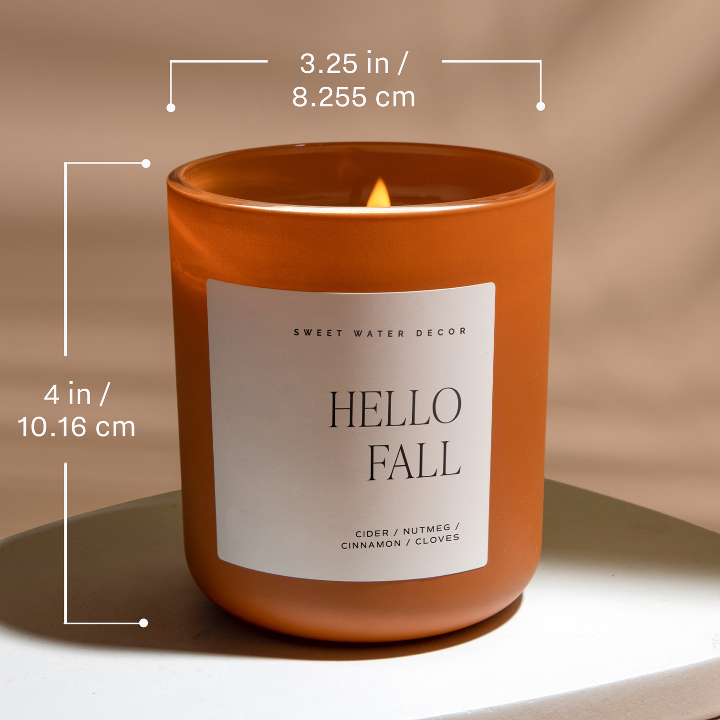 Sweet Water Decor - Pumpkin Spice 15 oz Soy Candle, Matte Jar - Fall Decor