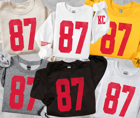 The Red Rival Wholesale - Oversized 87 - KC Pennant Sleeves  (Pick Your Sweatshirt Color)