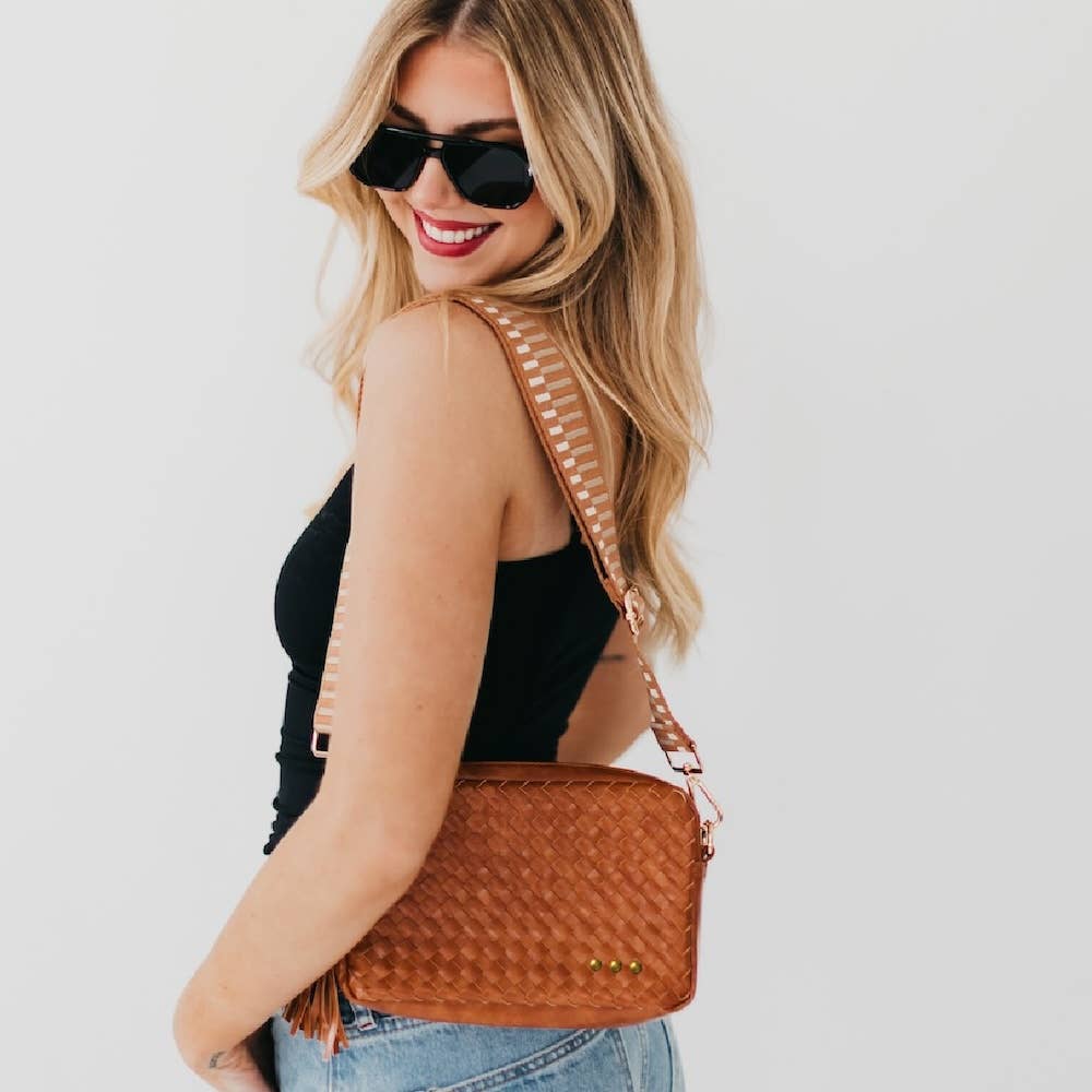 Pretty Simple - Woven Willow Camera Crossbody Bag