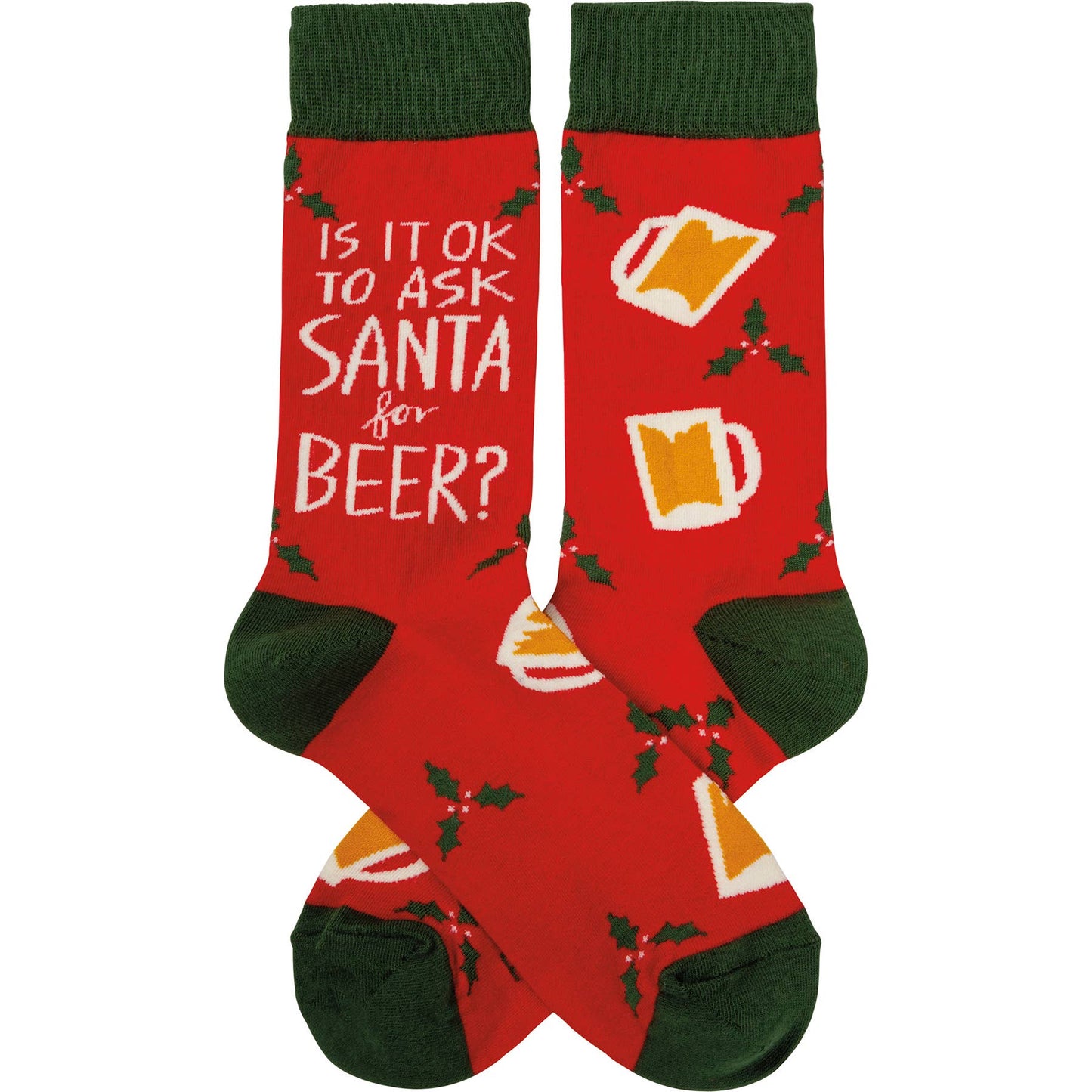 Primitives by Kathy - Is It Ok To Ask Santa For Beer Socks