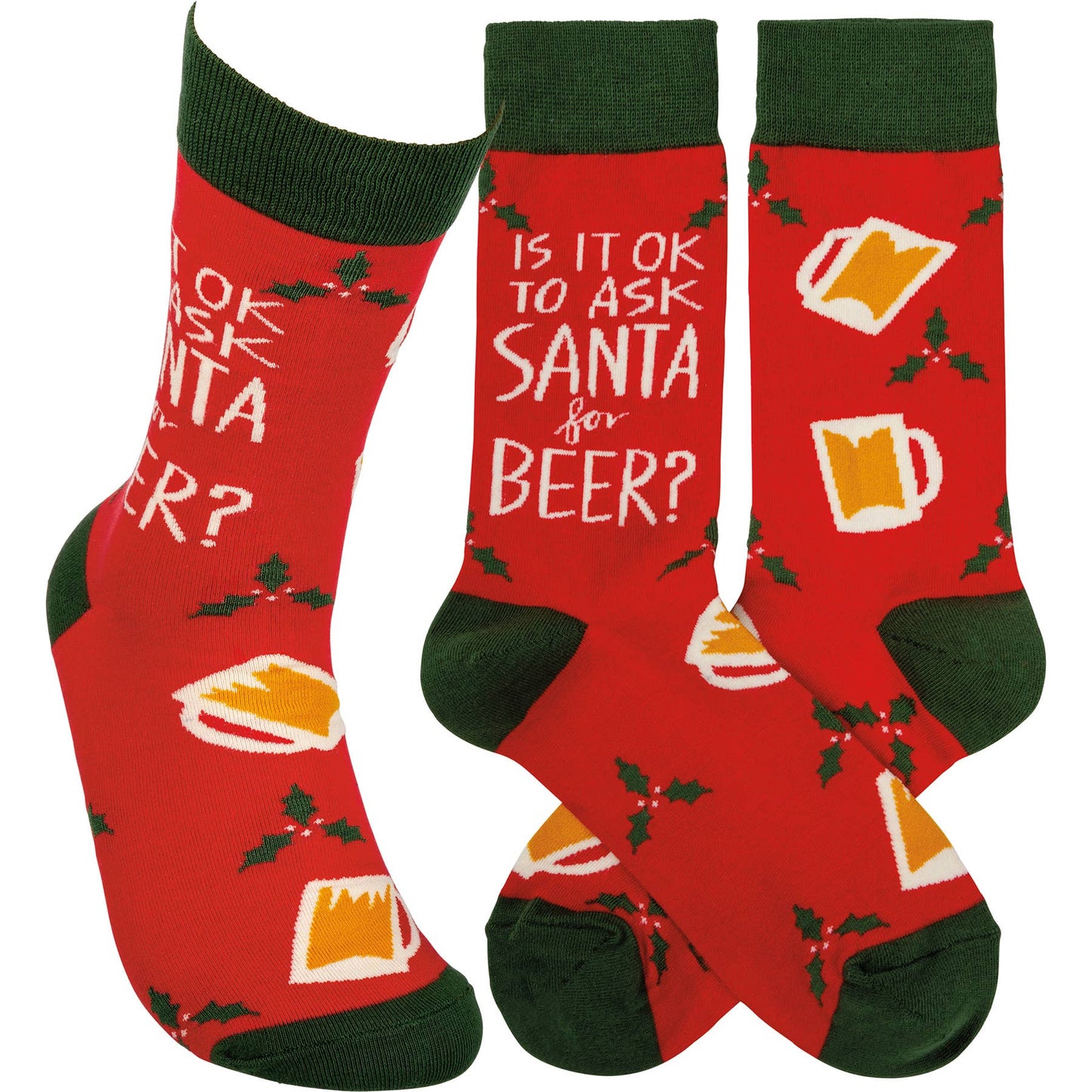Primitives by Kathy - Is It Ok To Ask Santa For Beer Socks