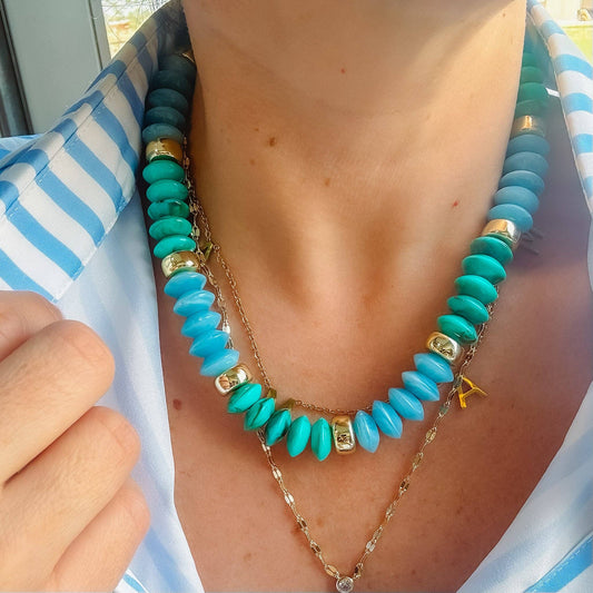 Treasure Jewels Inc. - Turquoise Day Dream Beaded Necklace
