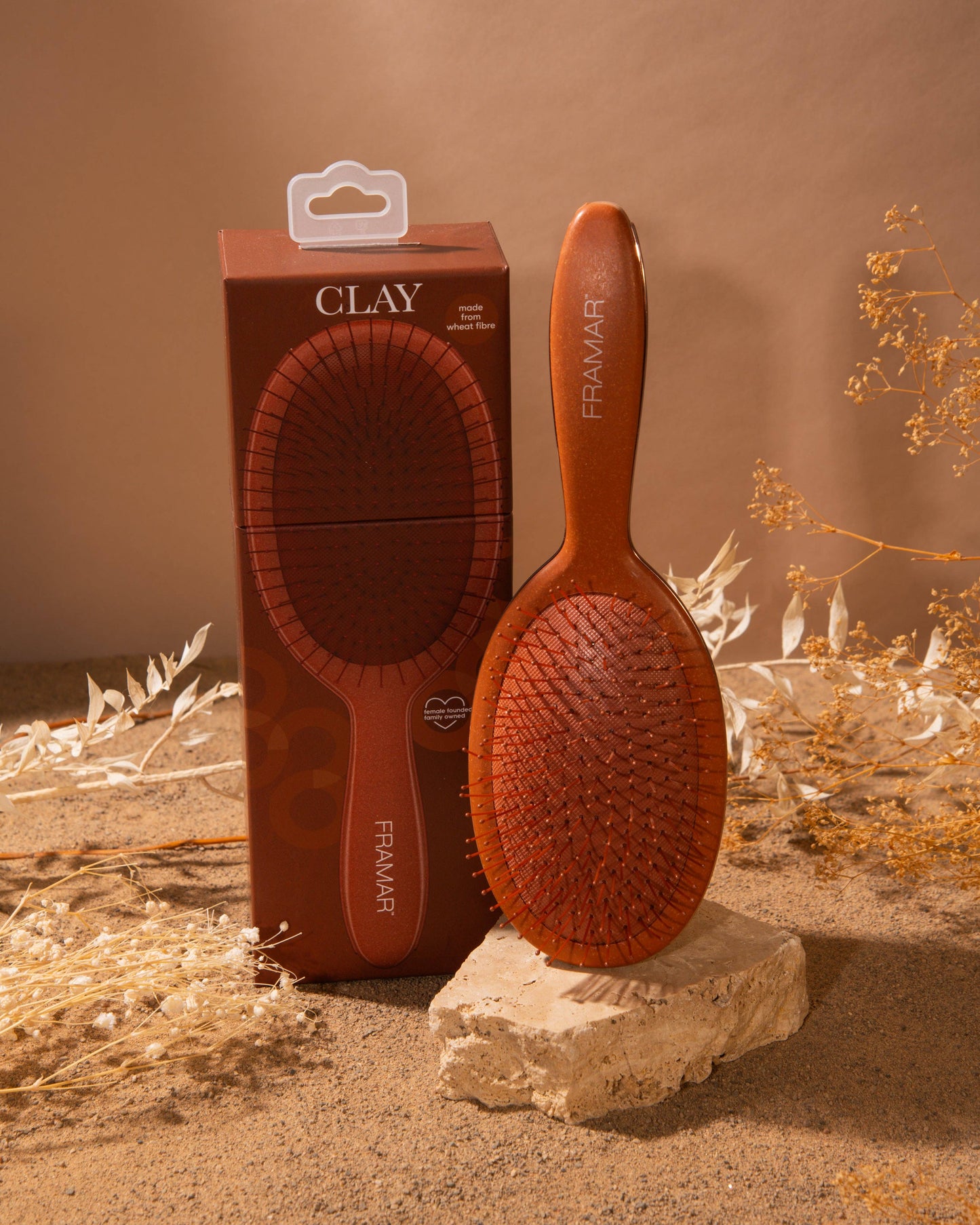 Framar Hair Brushes & Hair Accessories - FRAMAR Detangling Brush, Wet Hair Brush Detangler - Clay