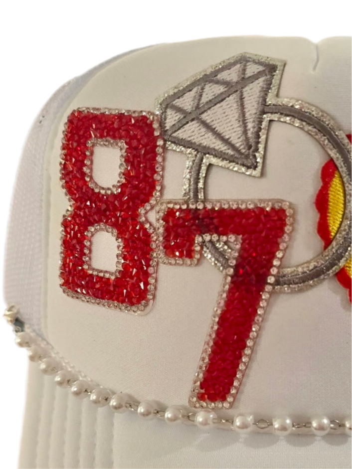 Patchwrx Customs Hat Bar - Swift & #87 Engagement Ring Trucker Hat
