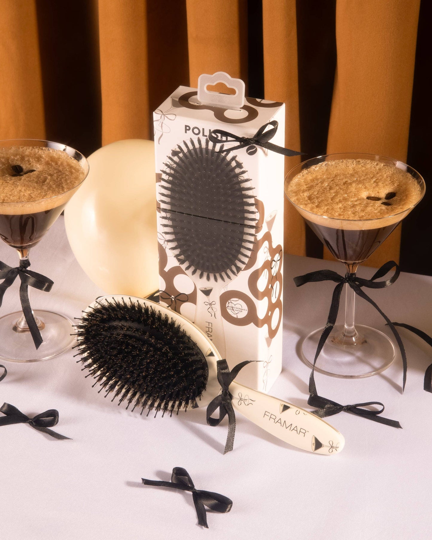 Framar Hair Brushes & Hair Accessories - FRAMAR Espresso Boar Bristle Hair Brush, Boar Brush For Hair