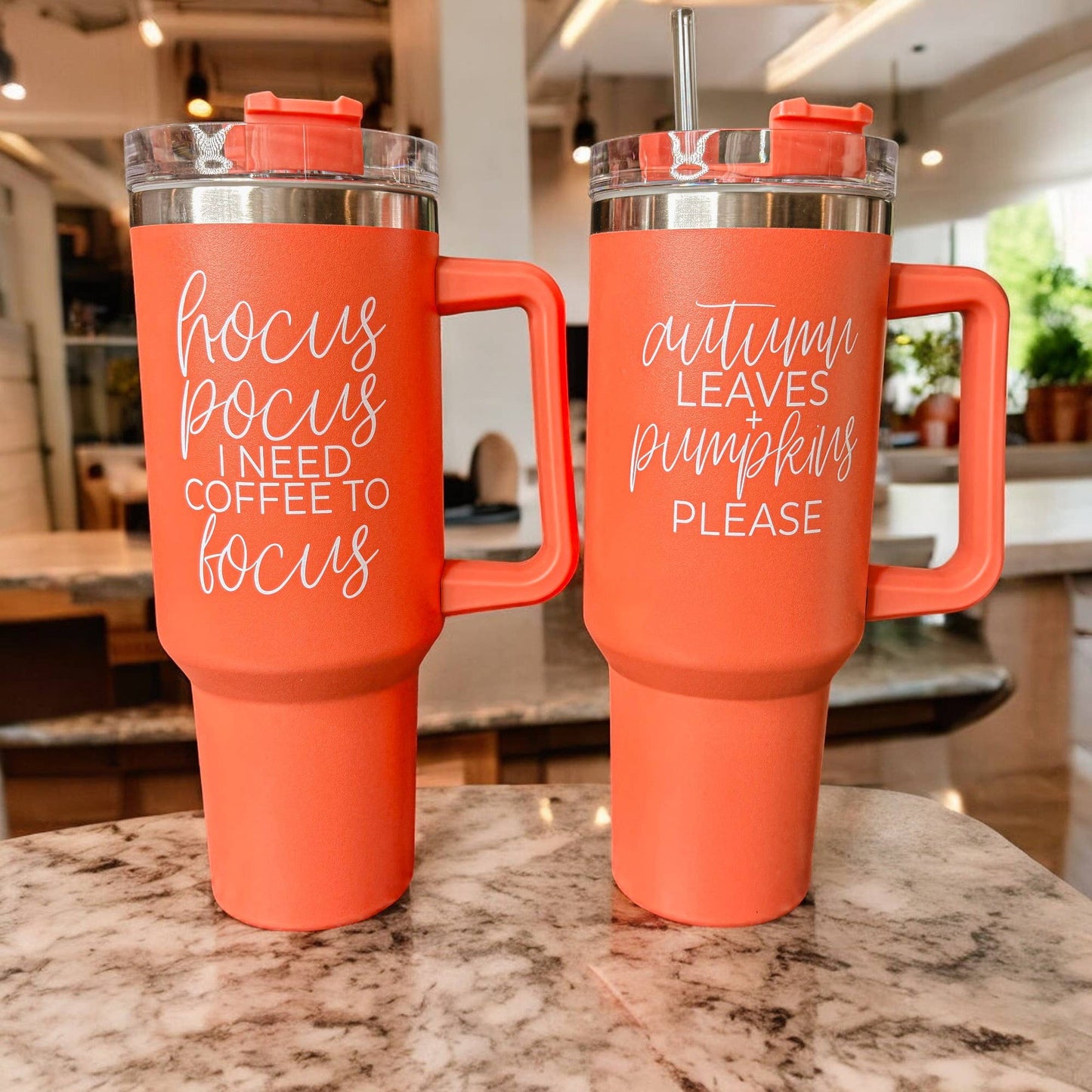 Gia Roma - Halloween Tumblers 40 oz, Hocus Pocus Coffee Mugs for Fall