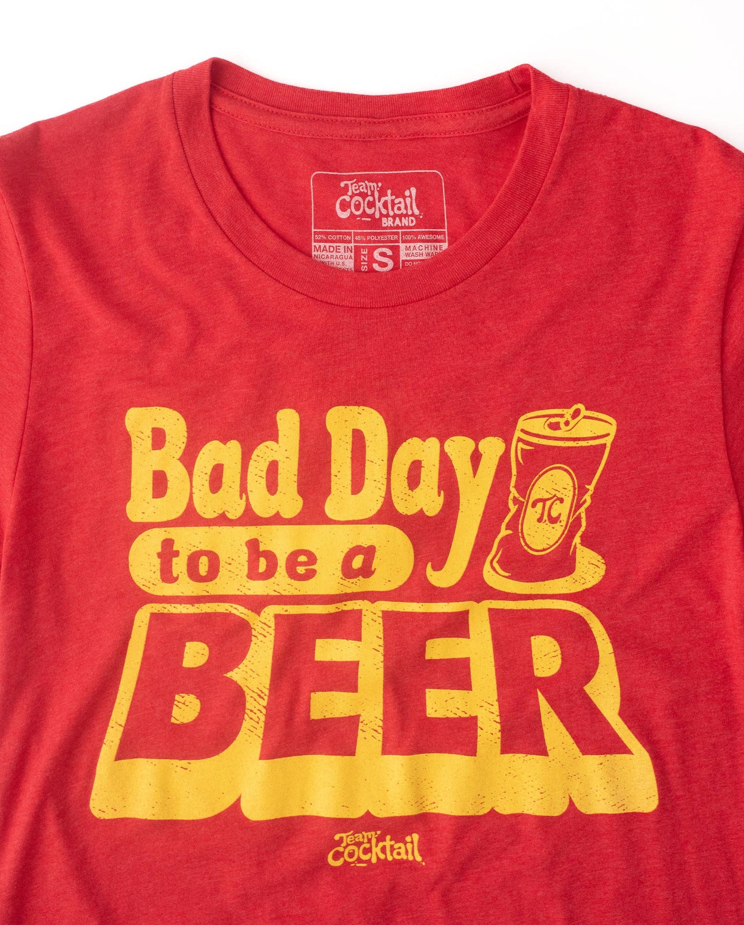 Team Cocktail - Bad Day to be a Beer Red Unisex Blended T-Shirt