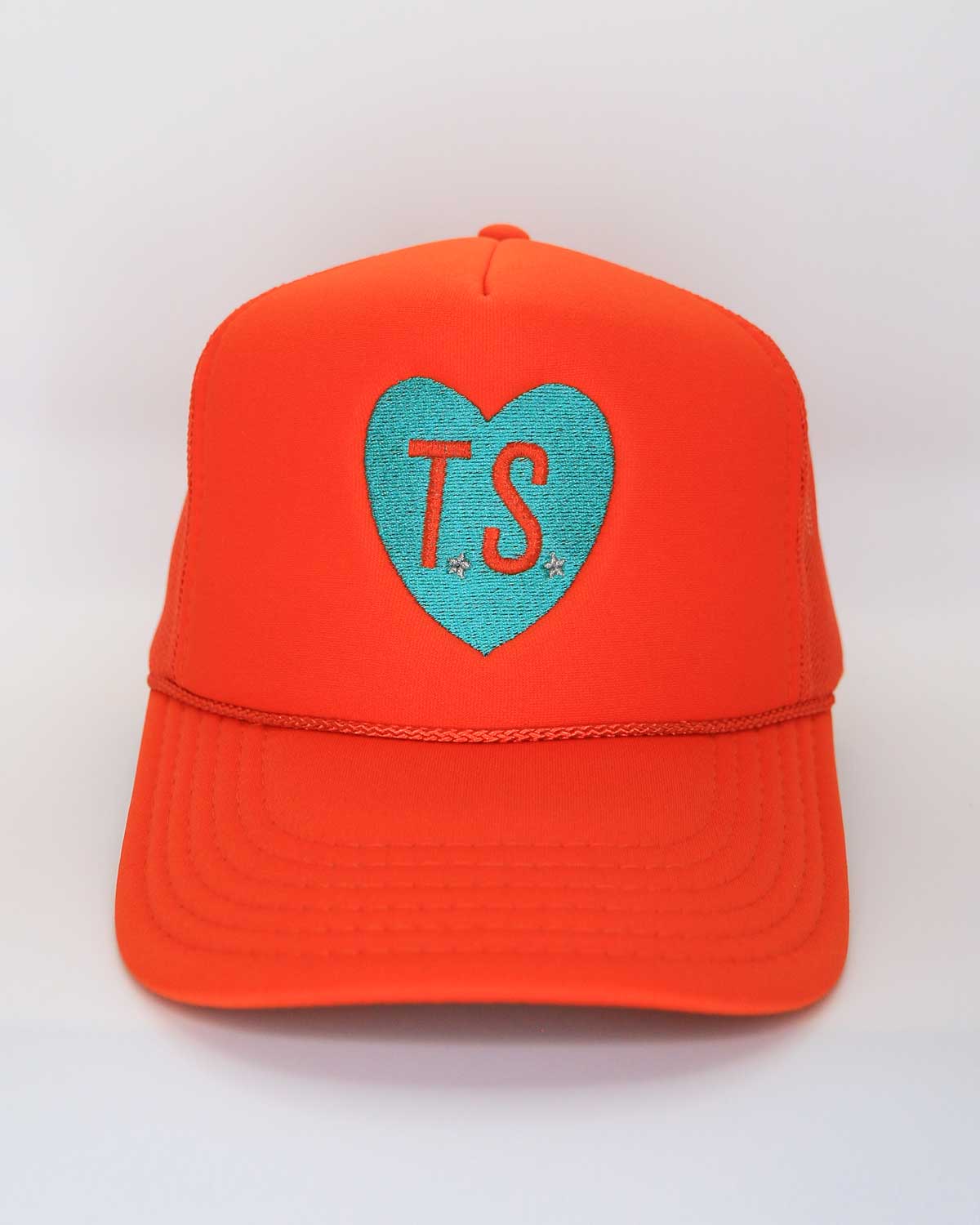 Sundrop - Taylor Swift Showgirl Heart Embroidered Hat - Orange TS Star
