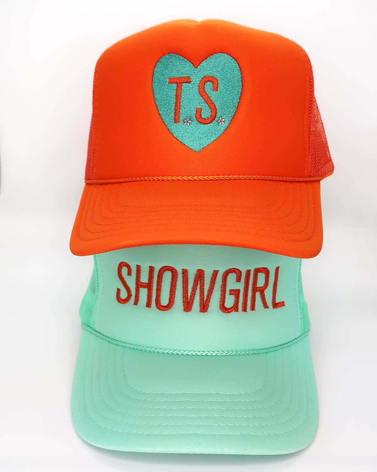 Sundrop - Taylor Swift Showgirl Heart Embroidered Hat - Orange TS Star