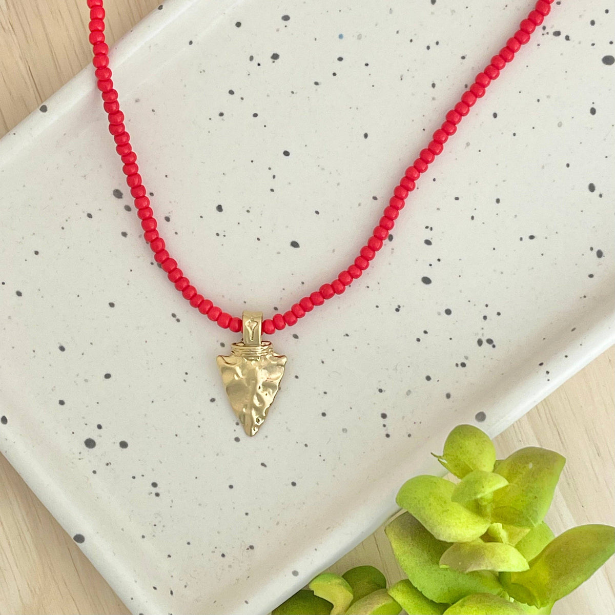 MODish Design Co - Beaded Arrowhead Necklace