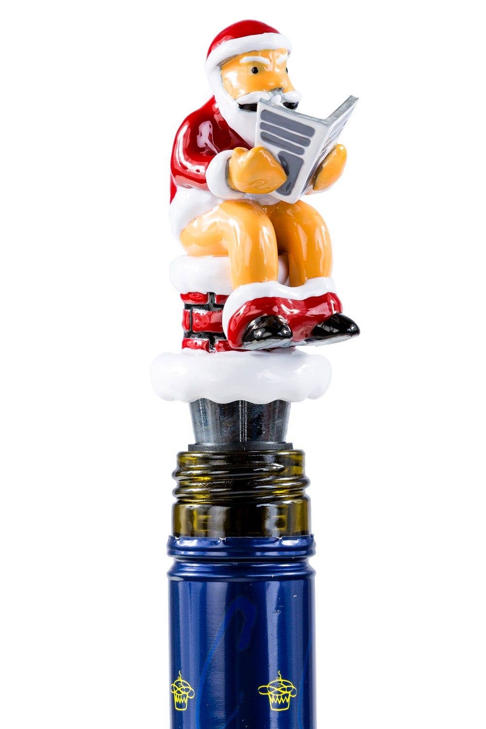 Tipsy Elves - Santa Pooping Wine Stopper - Funny Christmas Gift