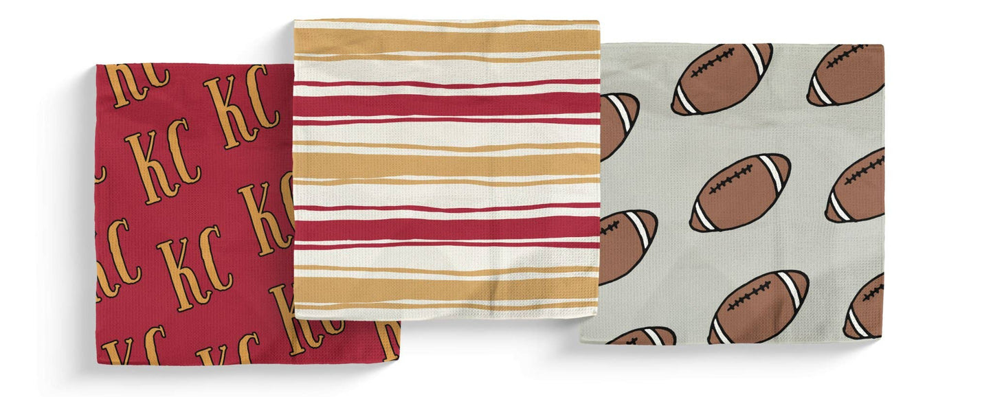 Absorb-Lumen - KC Big Red Dish Cloth Set Double Sided Towel