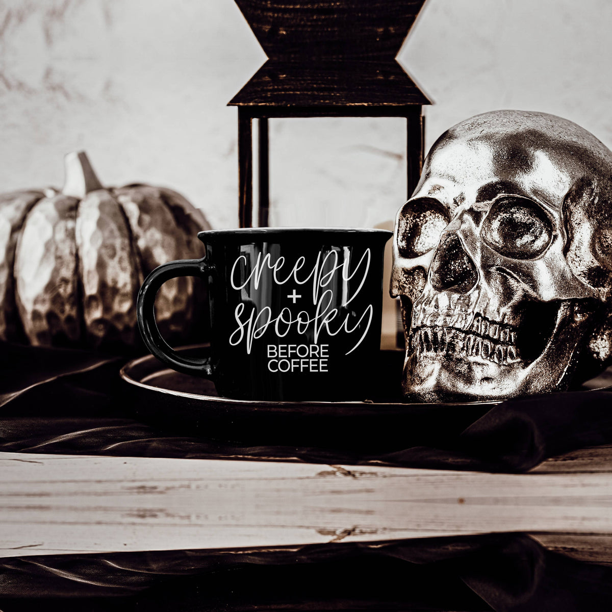 Gia Roma - Halloween Coffee Mugs, Fall Drinkware, Orange + Brown Mugs
