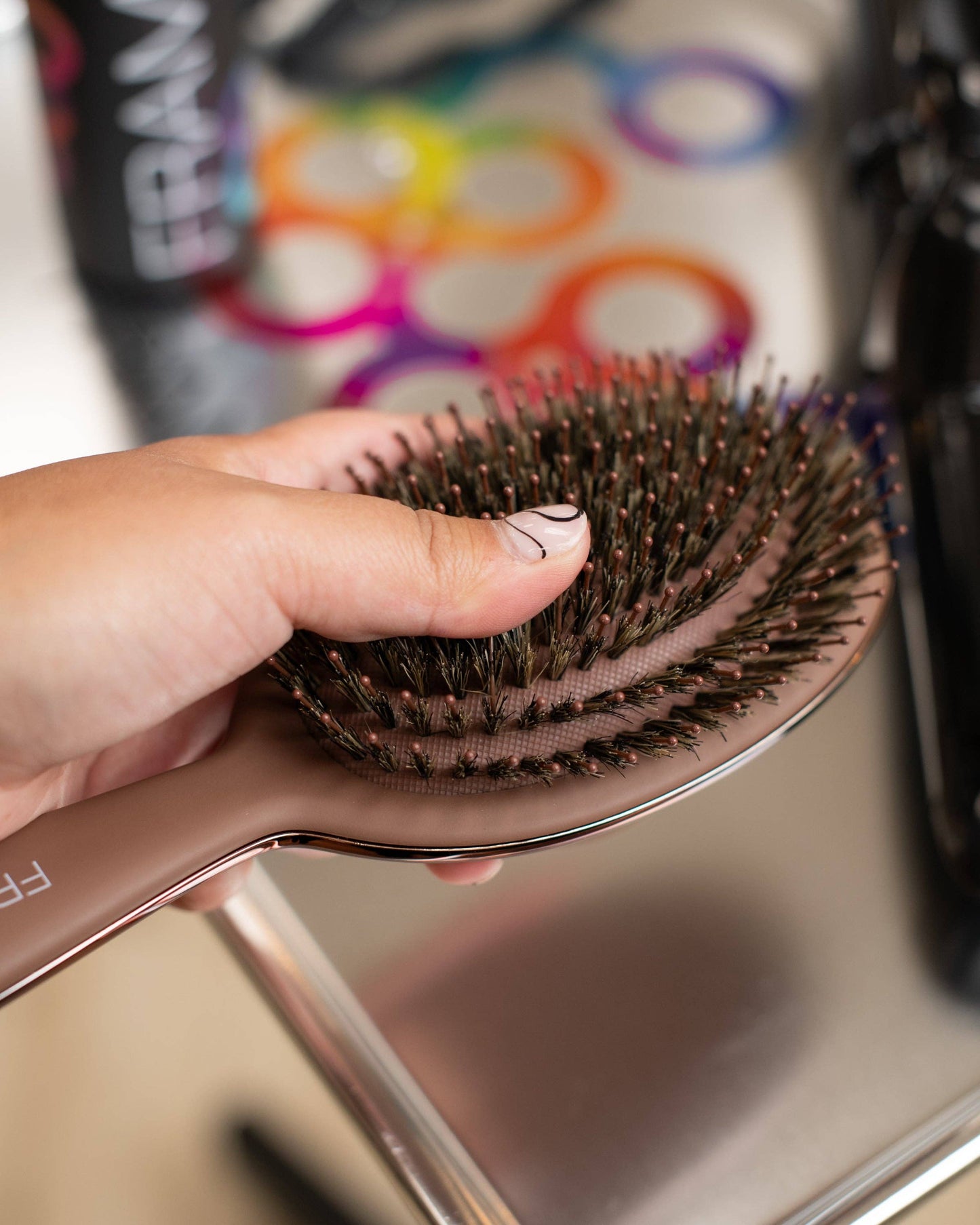 Framar Hair Brushes & Hair Accessories - FRAMAR Boar Bristle Hair Brush, Boar Brush For Hair - Brown