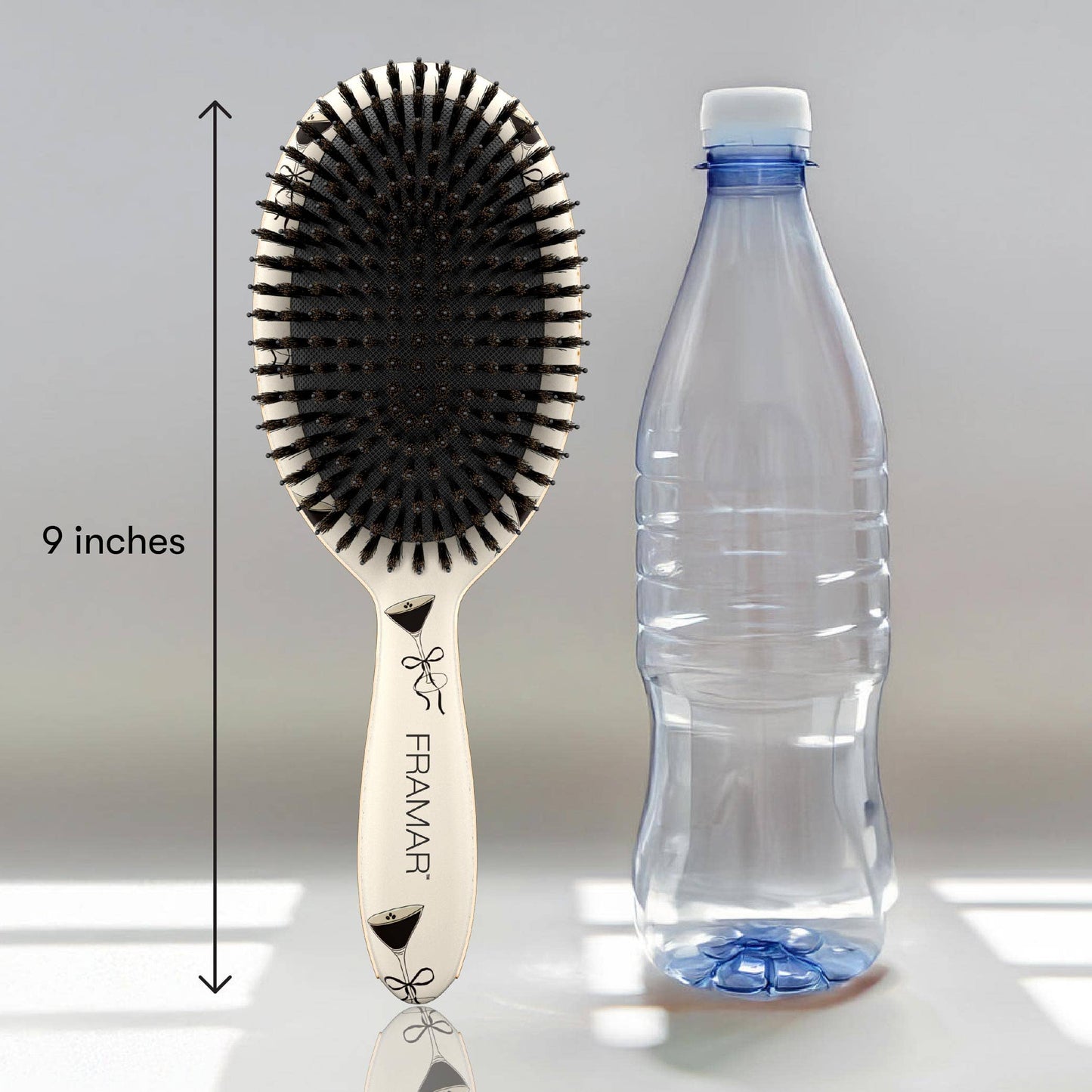 Framar Hair Brushes & Hair Accessories - FRAMAR Espresso Boar Bristle Hair Brush, Boar Brush For Hair