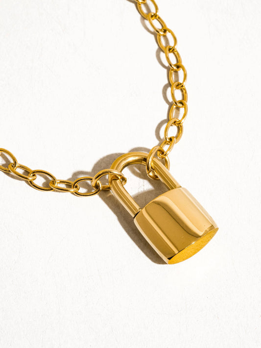 Flânerie by MAIQ - Locky 18K Non-Tarnish Lock Chain Necklace