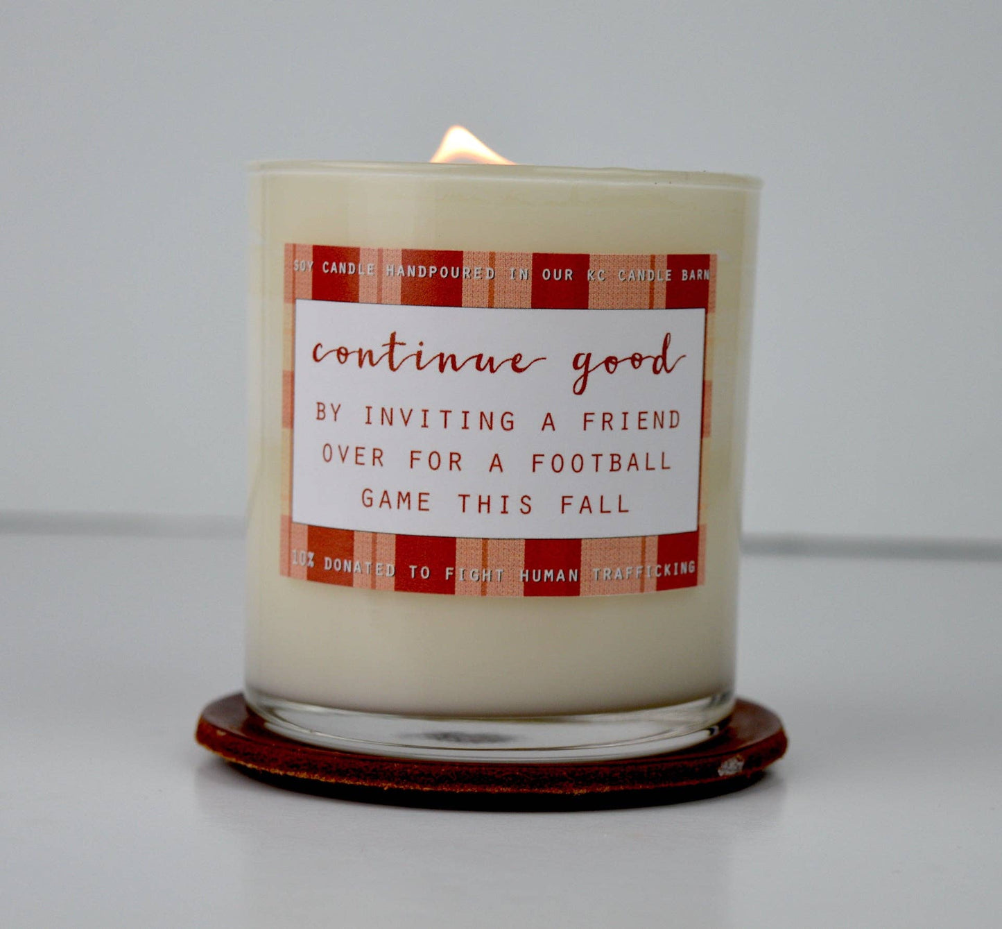 Continue Good - Fall Means Football Candle