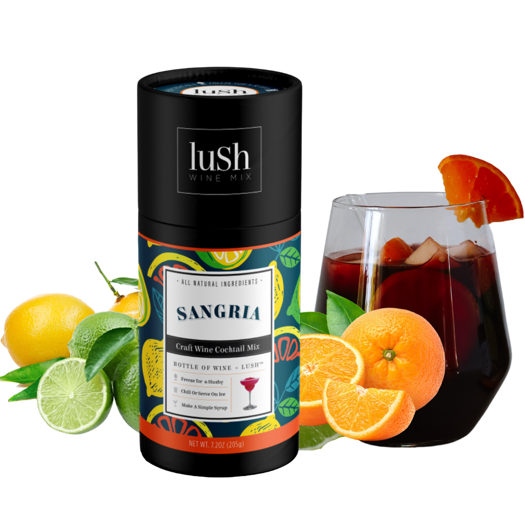 Lush Wine Mix - Sangria Wine Slushie - 8+Servings Organic Cocktails Mocktail