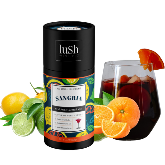 Lush Wine Mix - Sangria Wine Slushie - 8+Servings Organic Cocktails Mocktail