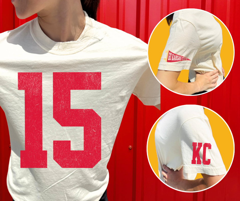 The Red Rival Wholesale - Oversized 15 - KC Pennant Sleeves (Pick Your Tee Color)