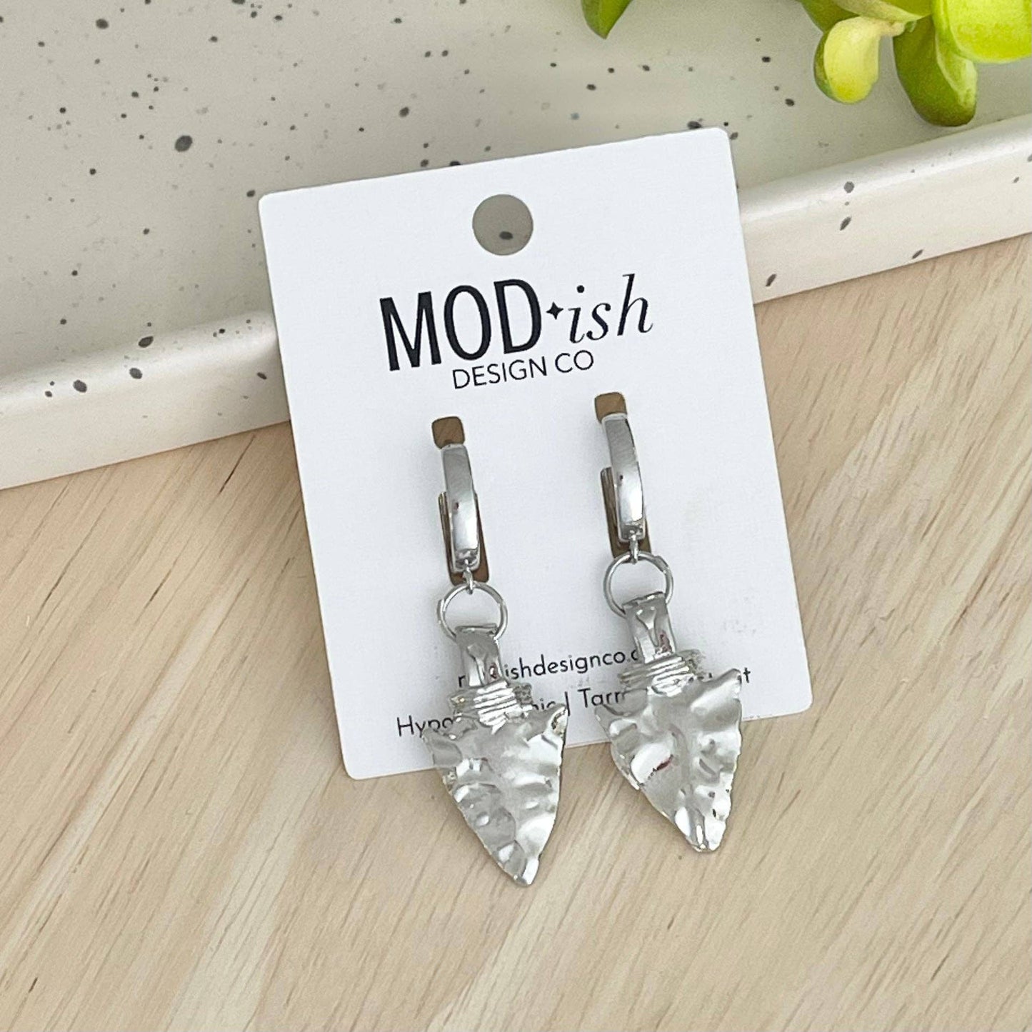 MODish Design Co - Arrowhead Huggies Silver