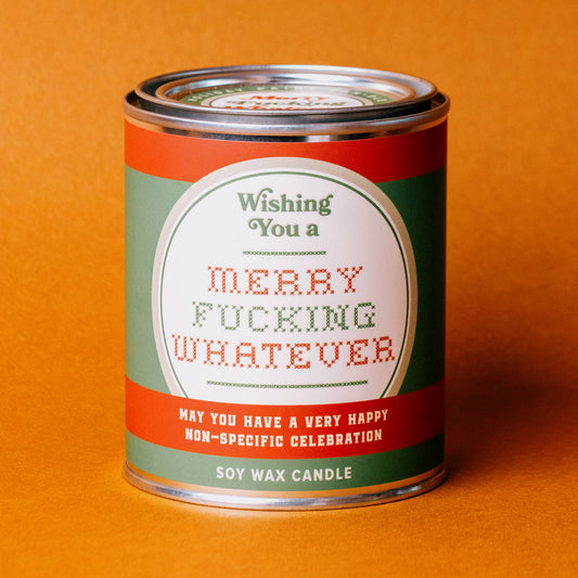 Whiskey River Soap Co. - Merry Fucking Whatever Paint Can | Funny Christmas Candle