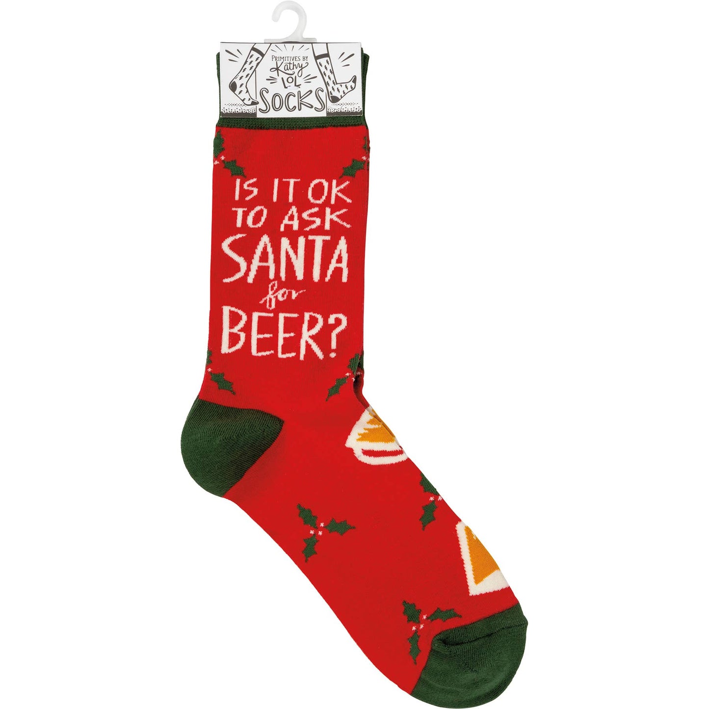 Primitives by Kathy - Is It Ok To Ask Santa For Beer Socks