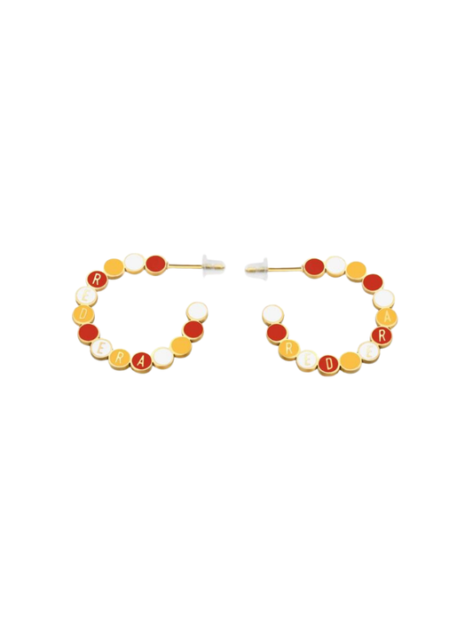 EB and Co. - Kansas City Red Era Friendship Hoop Earrings