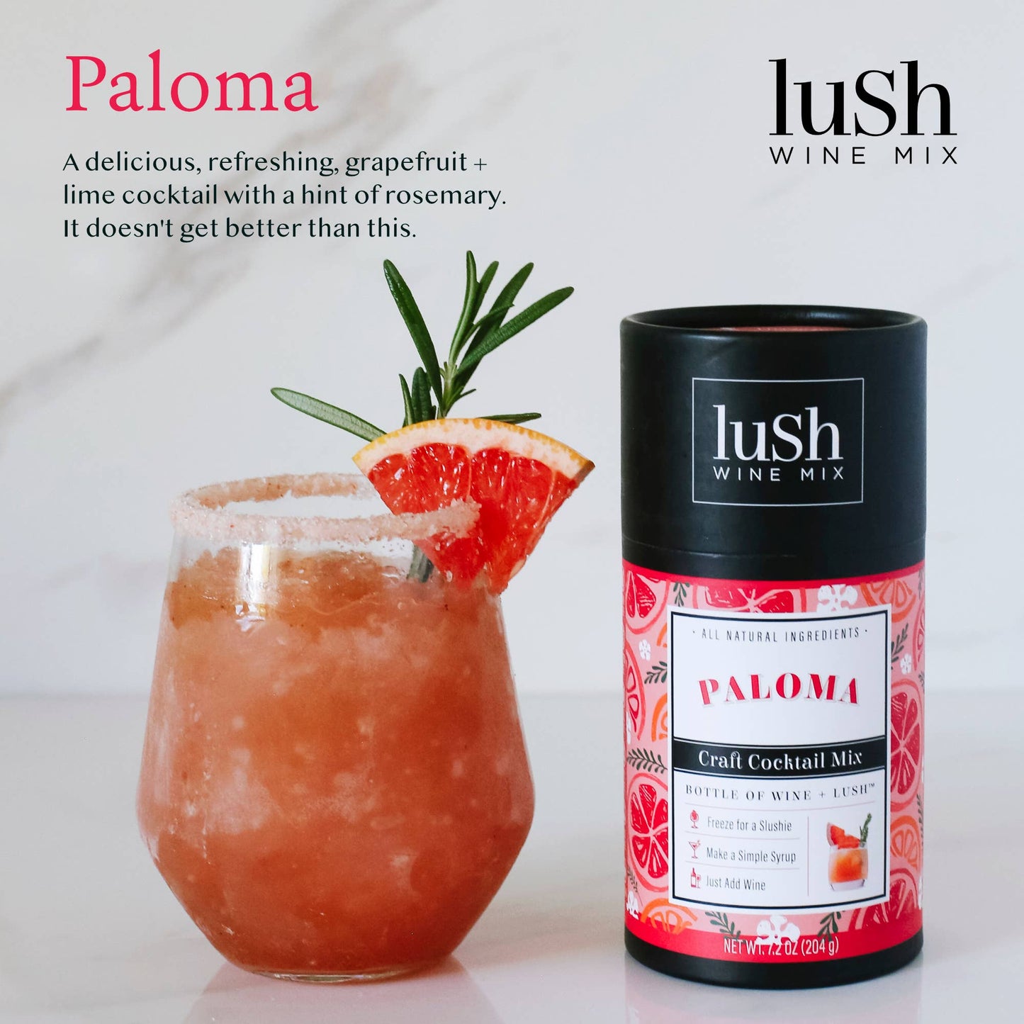 Lush Wine Mix - Paloma Singles- Makes 8+ individual cocktails