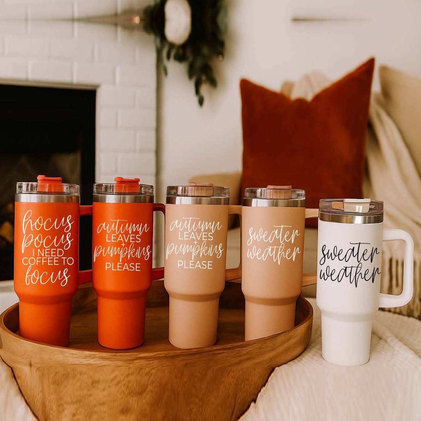 Gia Roma - Halloween Tumblers 40 oz, Hocus Pocus Coffee Mugs for Fall
