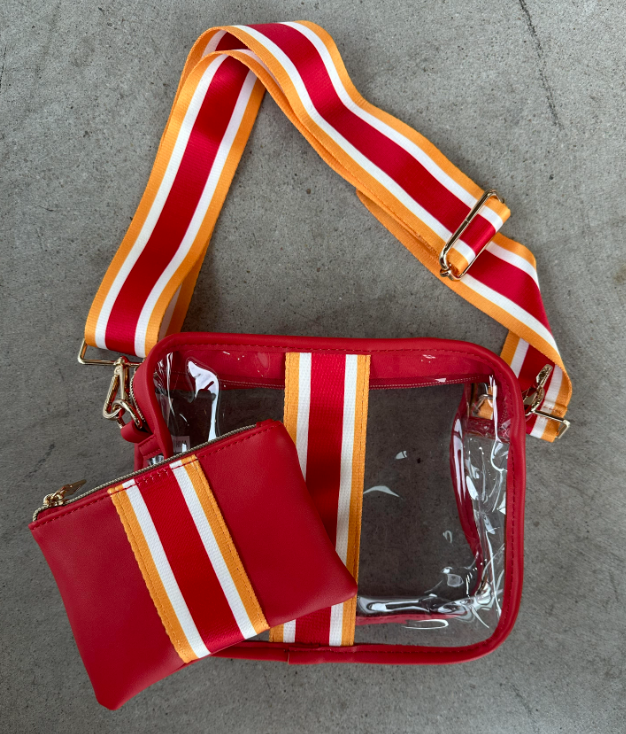Hart & Lux - Clear Stadium Bag KC Chief Colors