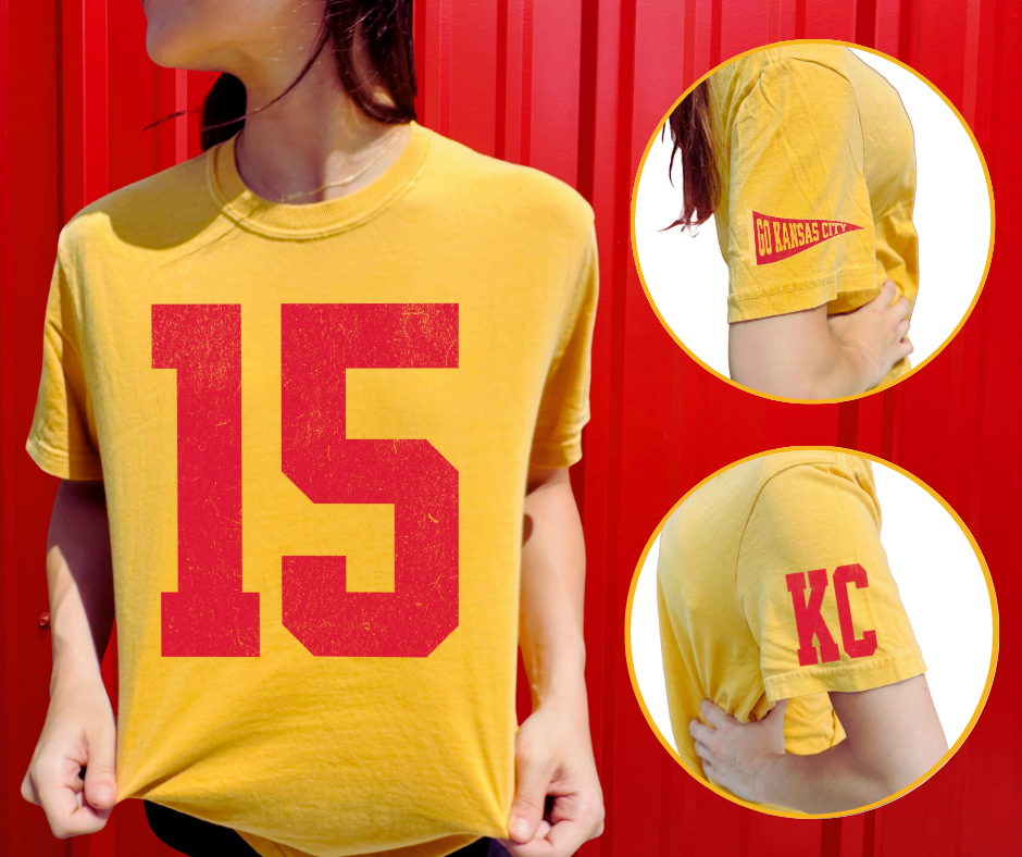 The Red Rival Wholesale - Oversized 15 - KC Pennant Sleeves (Pick Your Tee Color)