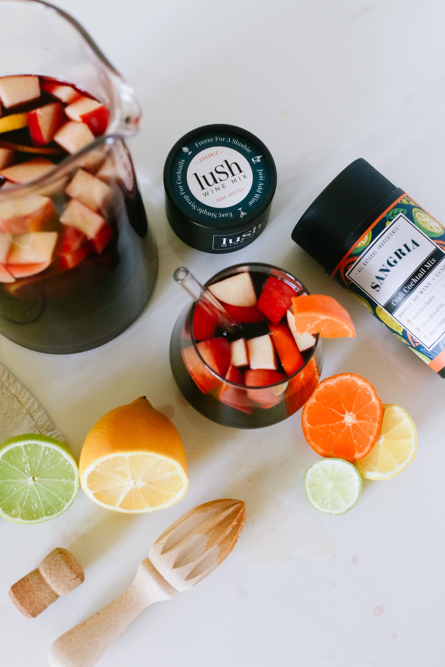 Lush Wine Mix - Sangria Wine Slushie - 8+Servings Organic Cocktails Mocktail