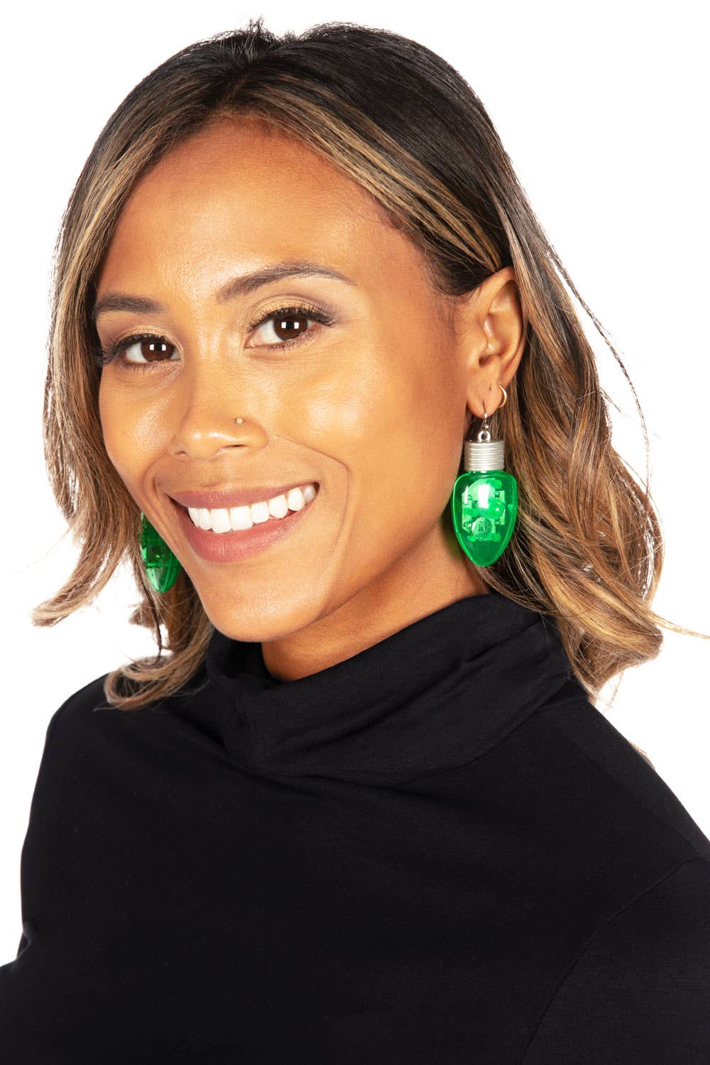 Tipsy Elves - Light Up Bulb Christmas Earrings - Holiday Party Jewelry