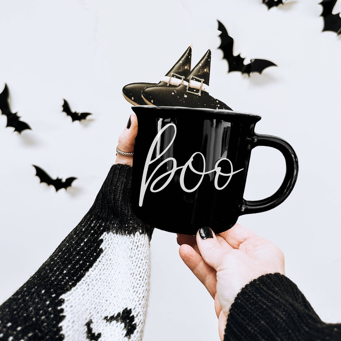 Gia Roma - Halloween Coffee Mugs, Fall Drinkware, Orange + Brown Mugs
