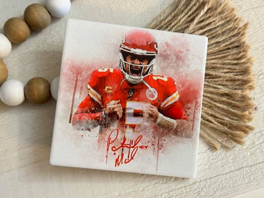 Dogwood Graphics & Design - Patrick Mahomes Chiefs Ceramic Coasters