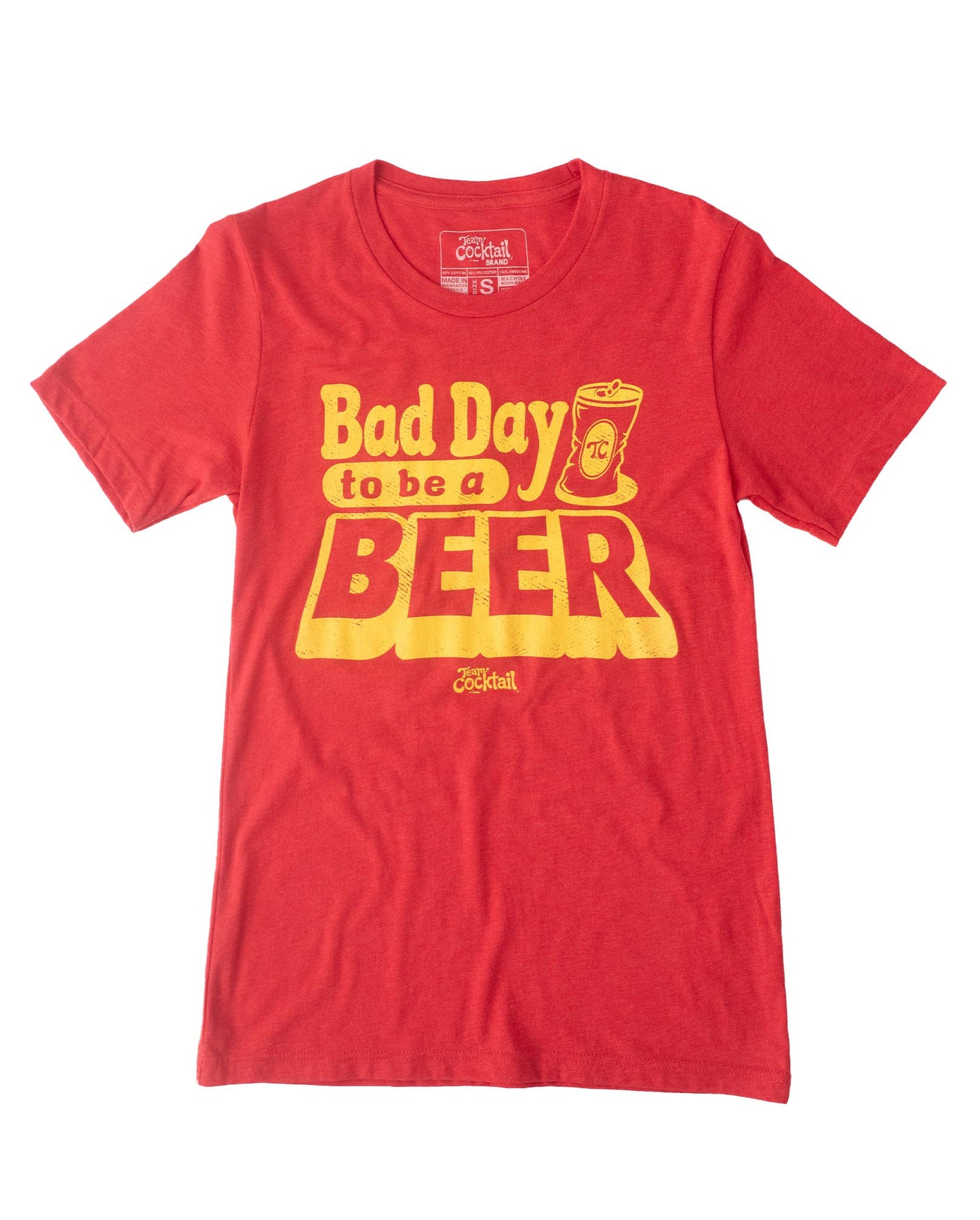 Team Cocktail - Bad Day to be a Beer Red Unisex Blended T-Shirt