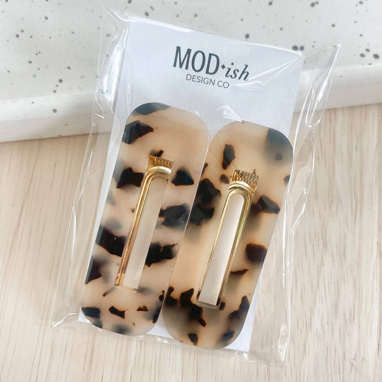 Light Tortoise Shell Crocodile Clip Set
