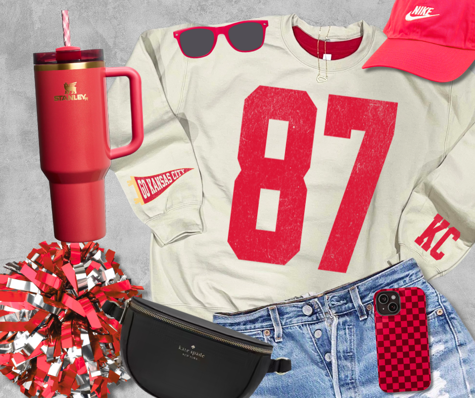 The Red Rival Wholesale - Oversized 87 - KC Pennant Sleeves  (Pick Your Sweatshirt Color)