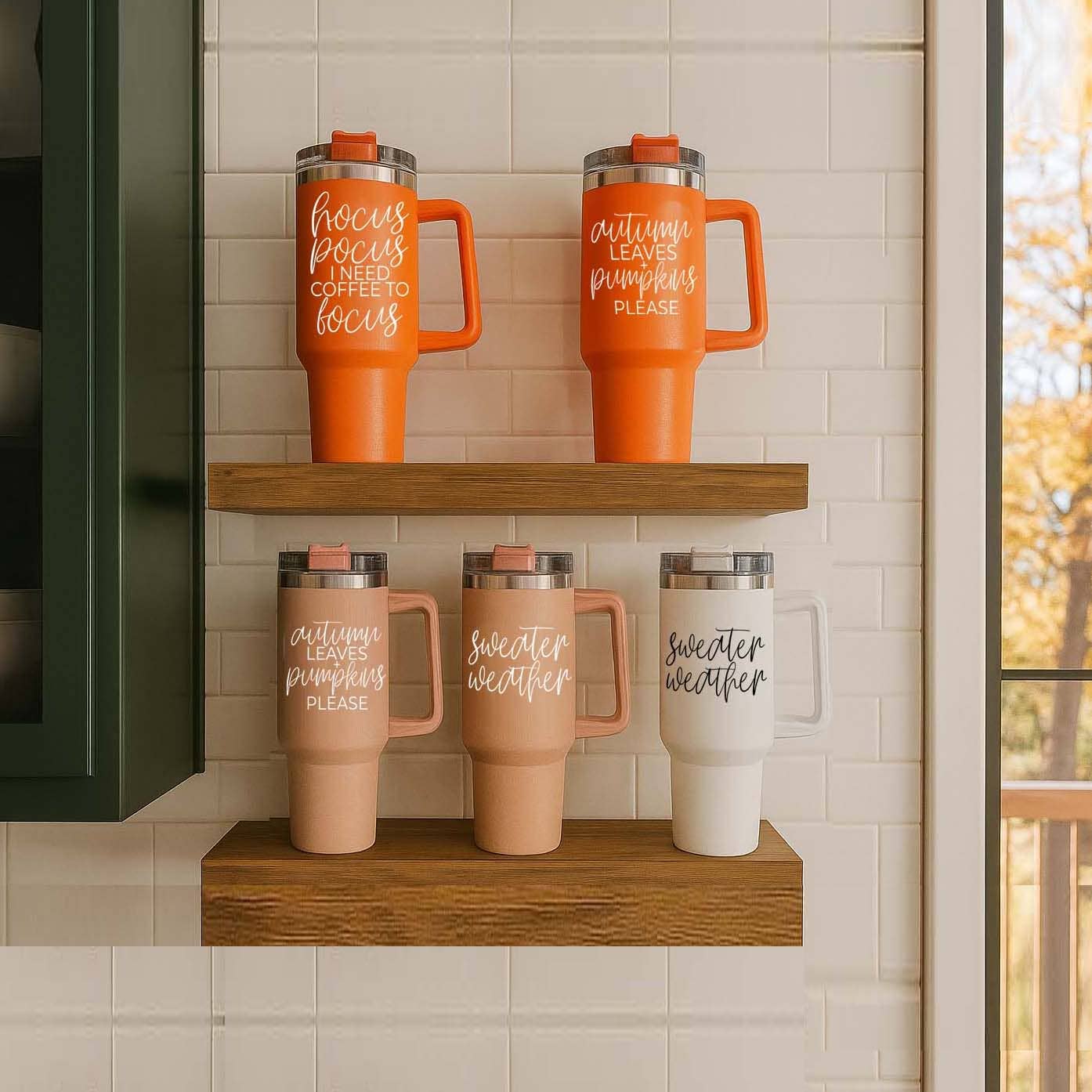 Gia Roma - Halloween Tumblers 40 oz, Hocus Pocus Coffee Mugs for Fall