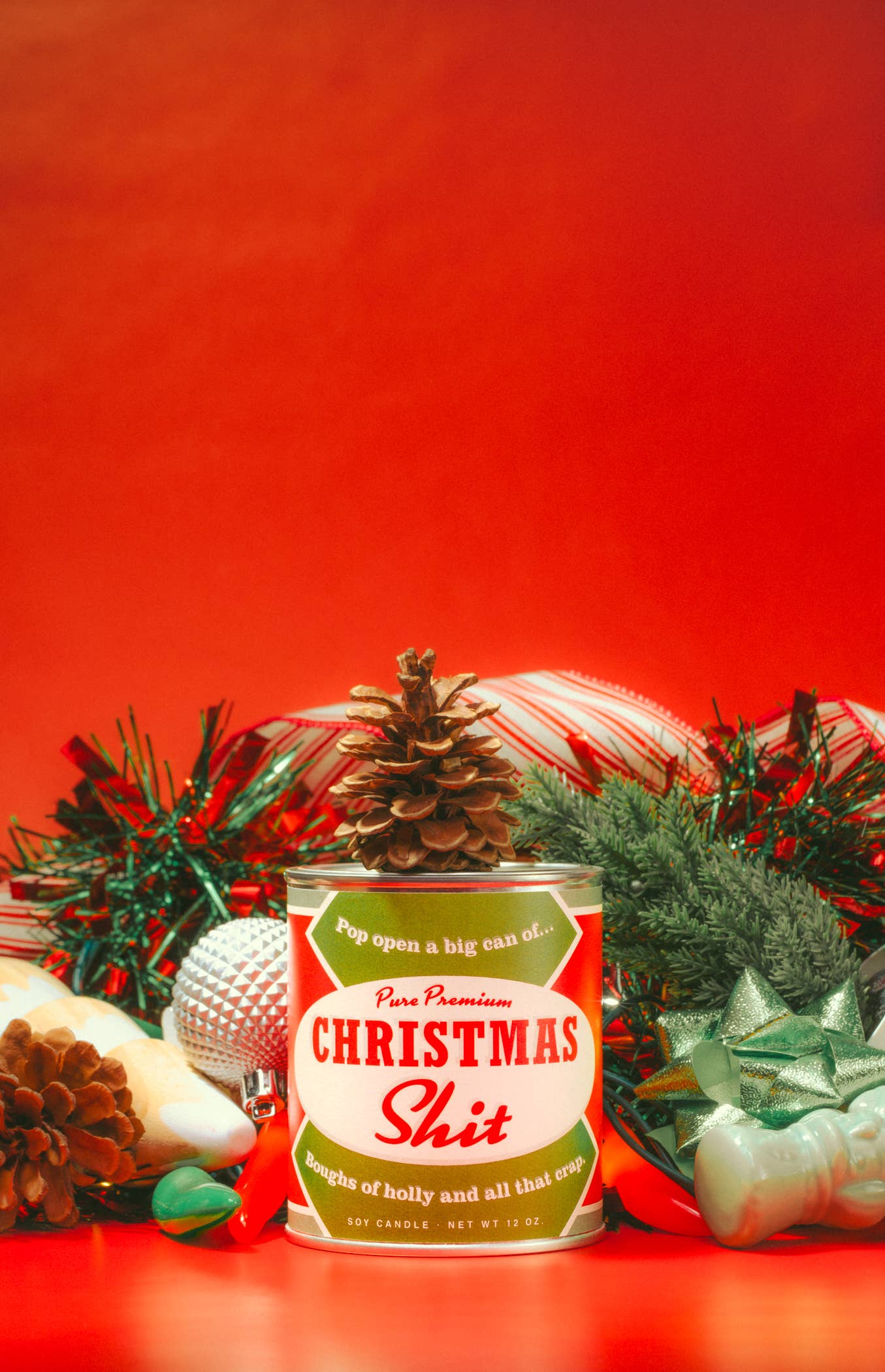 Whiskey River Soap Co. - Christmas Shit Holiday Paint Can | Funny Christmas Candle